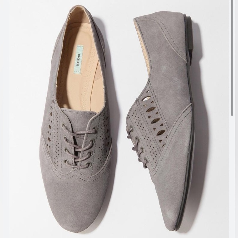🩶Vintage Lace Up Oxford Flats Kimchi Blue